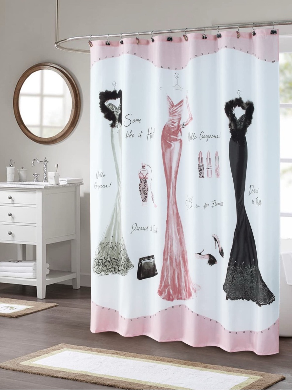 New 💕 stylish print Bathroom Shower Curtain Waterproof Polyester Fabric Lux Fash